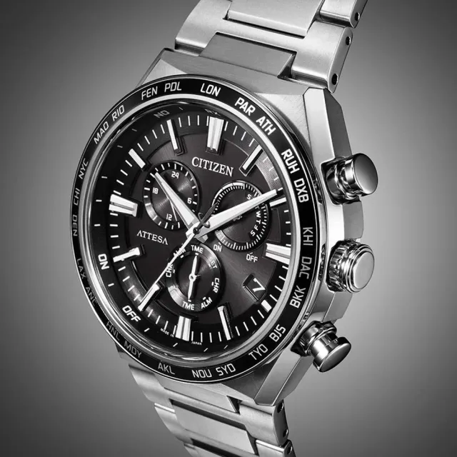 【CITIZEN 星辰】光動能鈦金屬 萬年曆電波錶 41.1mm(CB5966-69E 禮物推薦)