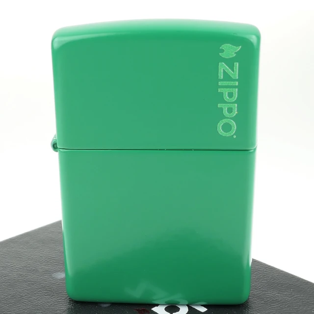 ZippoZippo 美系~Grass Green Matte-草綠色烤漆-LOGO字樣打火機