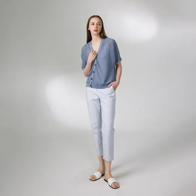 【giordano ladies】24SS_後袋拼紗窄褲(02424018)