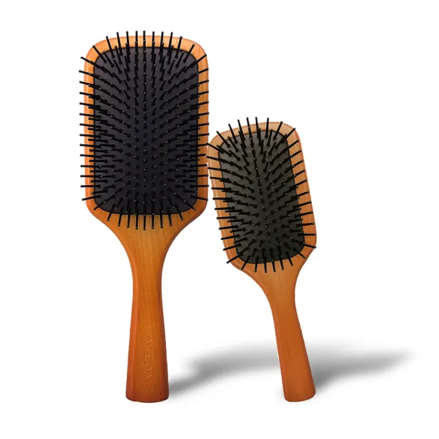 【AVEDA】木質氣墊按摩髮梳 買大梳送小梳(買1送1/國際航空版) 