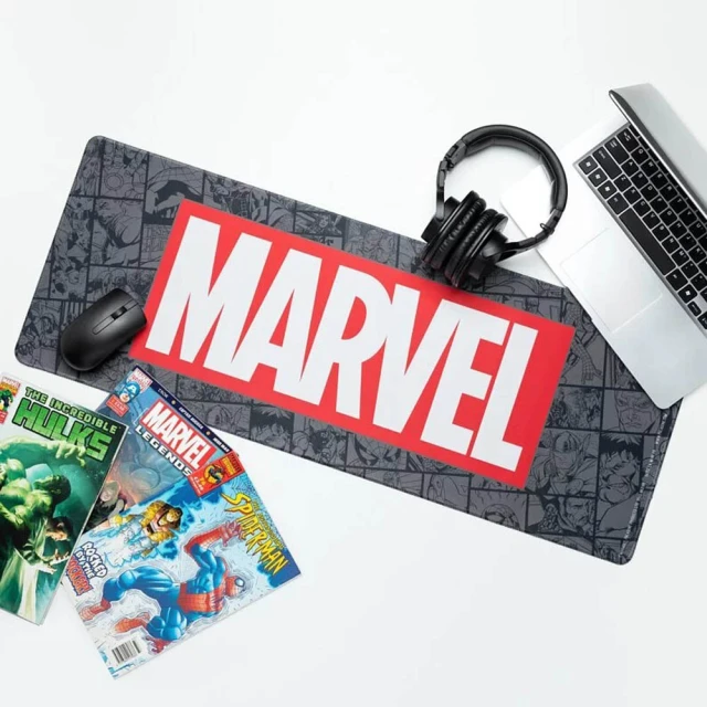Paladone UK Marvel 漫威官方授權-漫威LOGO桌面滑鼠墊(漫威/滑鼠墊/官方授權/桌面/加大尺碼/收藏)