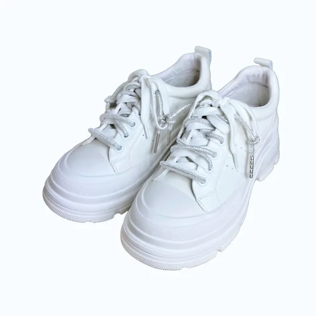 【ClayDerman】率性厚底內增高休閒鞋-白色(3167202-90)