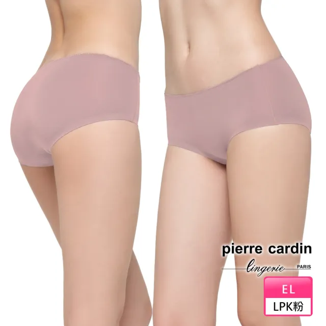 【pierre cardin 皮爾卡登女性內衣】任選_素面無痕中腰內褲(單件-灰/深膚/粉/奶油白)