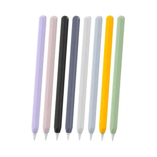 【AHAStyle】Apple Pencil 2代/Pro 超薄素色矽膠防摔筆套 莫蘭迪色調