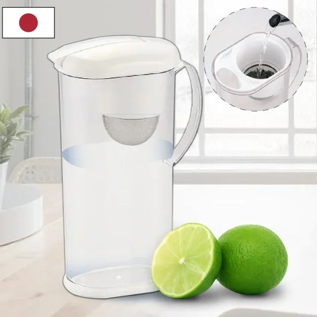 【石丸合成樹脂】日本製大容量耐熱冷水壺/泡茶壺 2.0L 附不鏽鋼濾網(冷泡茶 果乾水 檸檬水 一年四季使用)