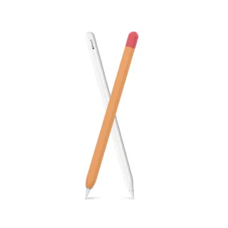 【AHAStyle】Apple Pencil 2代/Pro 筆套 超薄矽膠保護套 黑+紅(撞色款)