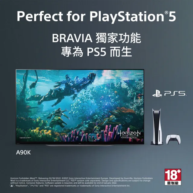 【SONY 索尼】BRAVIA 48型 4K OLED Google TV顯示器(XRM-48A90K)