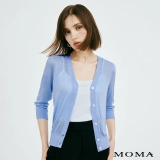 【MOMA】輕新感挑孔薄針織外套(兩色)