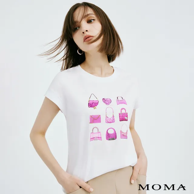 【MOMA】俏麗包包圓領T恤(兩色)