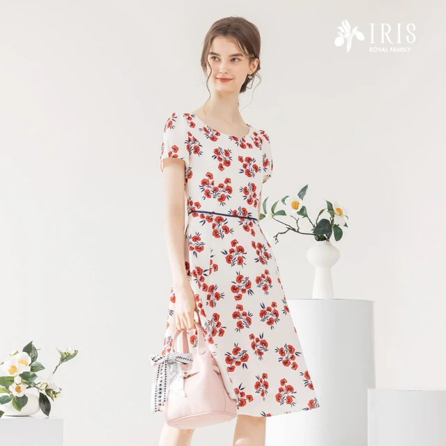 IRIS 艾莉詩 仲夏花園優雅修身連衣裙-2色(42686)