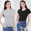 【Kosmiya】1件組 一體式純棉罩杯短袖上衣/Bra Top/無痕上衣/無鋼圈/內搭上衣/T-shirt(4色可選/M-2XL)