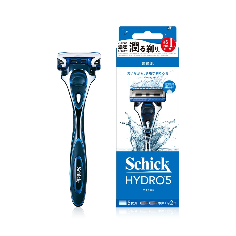 【Schick 舒適牌】水次元5刮鬍刀 1刀把2刀片