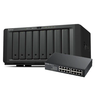 【Synology 群暉科技】搭 16埠 網路交換器 ★ DS1821+ 8Bay NAS 網路儲存伺服器