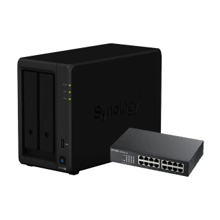 【Synology 群暉科技】搭 16埠 網路交換器 ★ DS723+ 2bay NAS 網路儲存伺服器