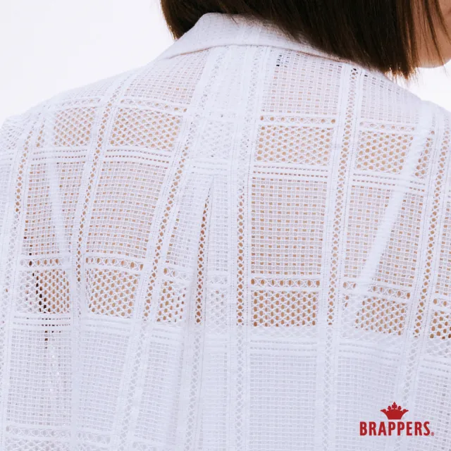 【BRAPPERS】女款 鏤空蕾絲雕花襯衫(米白)