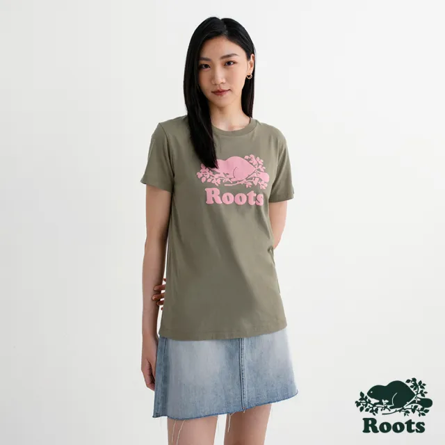 【Roots】Roots女裝- COOPER BEAVER 短袖T恤(綠色)