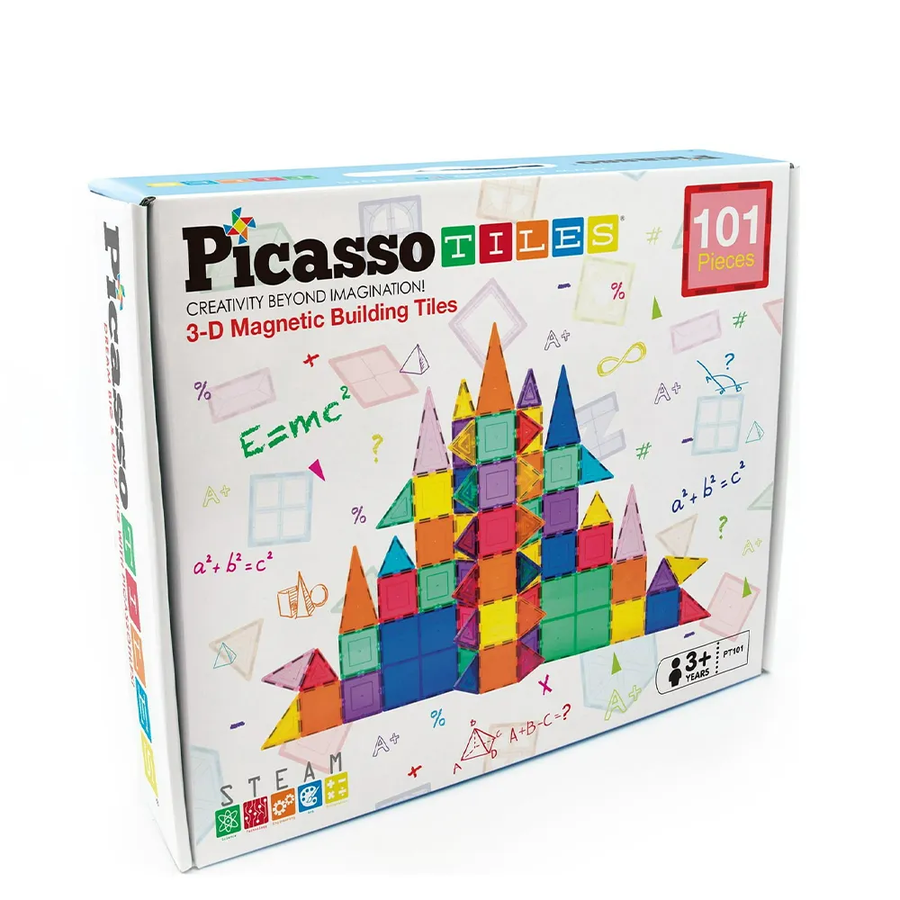 【PicassoTiles】PicassoTiles磁力積木101片(在玩樂中學習 畢卡索 聖誕禮物)