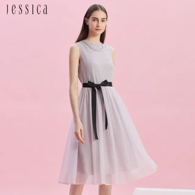 【JESSICA】優雅甜美飄逸紗裙無袖洋裝243718