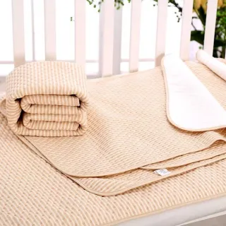 【Mibobebe】50*70cm★有機彩棉防水隔尿墊(隔尿墊 保潔墊 尿布墊 防水墊)