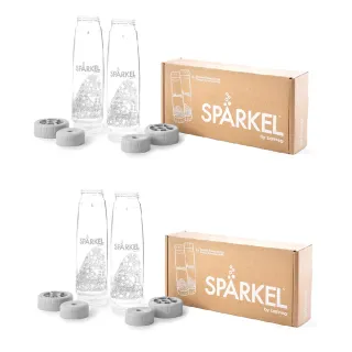 【加拿大 Sparkel】舒沛可萬用電動氣泡水機專用750ml飲料瓶4入(Tritan材質無毒 不含雙酚A 耐用10年)