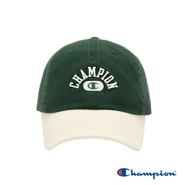 Champion 官方直營-刺繡造型C標拚色棒球帽(白色)品