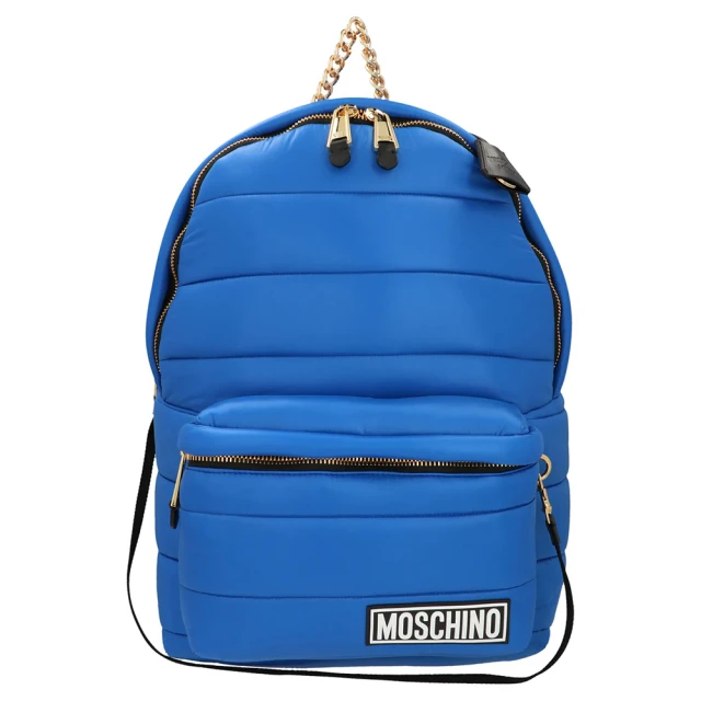 MOSCHINO 莫斯奇諾 絎縫輕量後背包 藍色(7A7618 8215 1298)