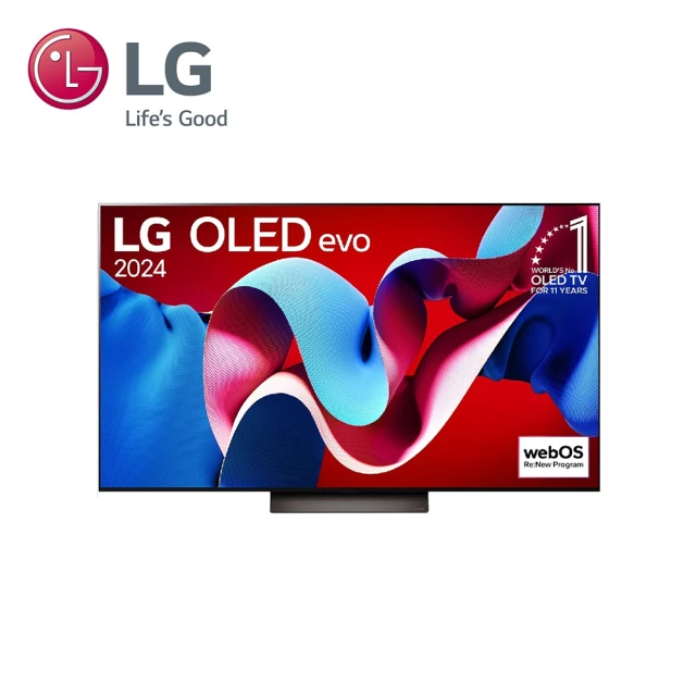 【LG 樂金】55型OLED evo C4 極緻系列 4K AI物聯網智慧電視(OLED55C4PTA)