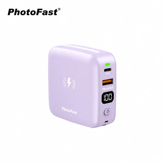 【Photofast】MUTICHARGEPLUS 10000mAh 多合一迷你磁吸行動電源(自帶線/Magsafe/PD快充)