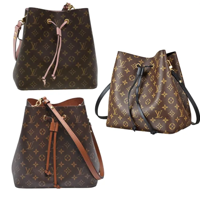 【Louis Vuitton 路易威登】再現經典 Monogram帆布 黑色 棕色 粉色 水桶包 水桶袋(M44020/M44887/M44022)