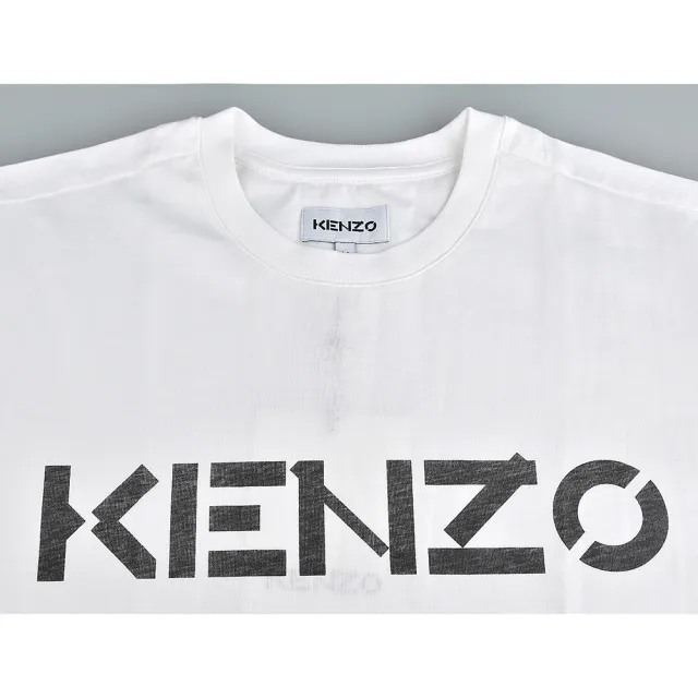 【KENZO】KENZO經典胸前字母LOGO棉質短袖T恤(男款/白)