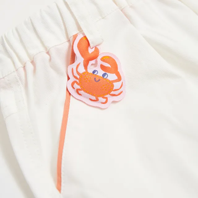 【奇哥】Chic a Bon 男童裝 海洋守護隊螃蟹短褲-白色(1-6歲)