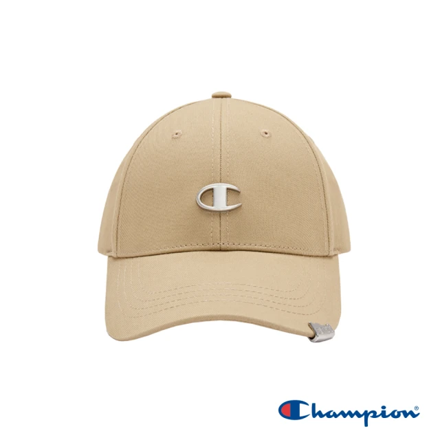 Champion 官方直營-簍空刺繡LOGO撞色棒球帽(淺米