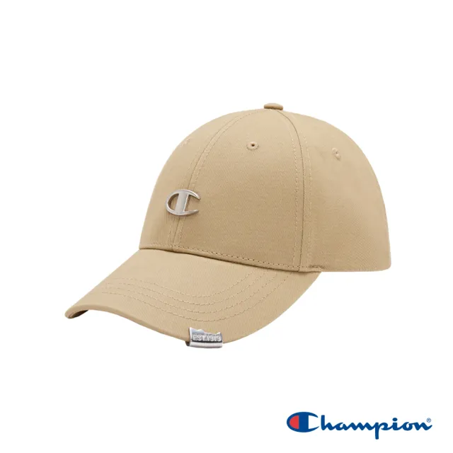 【Champion】官方直營-拚色刺繡LOGO標棒球帽(淺褐色)