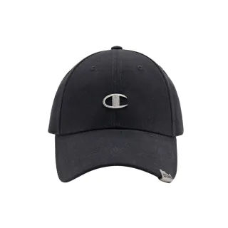 【Champion】官方直營-拚色刺繡LOGO標棒球帽(黑色)