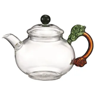 【Glass King】GK-803/琉璃龍把泡茶壺/250ml(高硼硅玻璃/耐熱玻璃壺/花茶壺/泡茶壺)