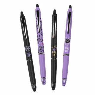 【PILOT 百樂】ANNA SUI 限定限量 FRIXION BALL 0.5mm黑墨 魔擦筆  2入組(蝴蝶、貓、玫瑰、花紋)