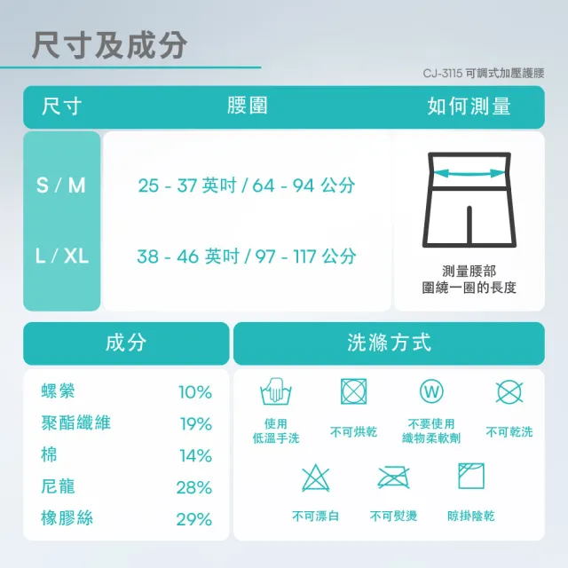 【Vital Salveo 紗比優】可調加壓束腹帶(有效支撐/舒緩腰痛/強效保護/透氣不悶熱/竹炭護腰)