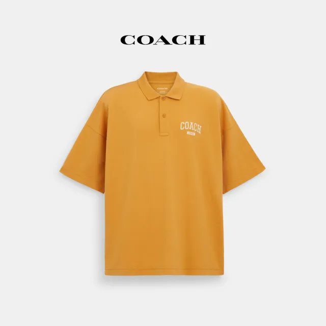 【COACH蔻馳官方直營】休閒POLO衫-蜂蜜黃色(CO815)