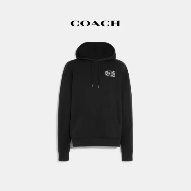 【COACH蔻馳官方直營】GRADIENT經典Logo連帽衫-純黑色(CE334)