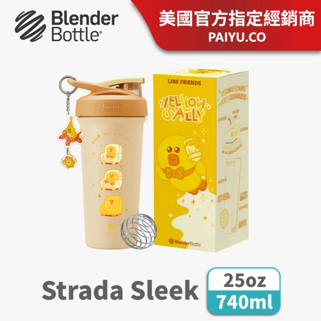 Blender Bottle LINE FRIENDS系列 Sleek 25oz/740ml-耍廢莎莉(BlenderBottle/Strada/保溫杯/冰壩杯)