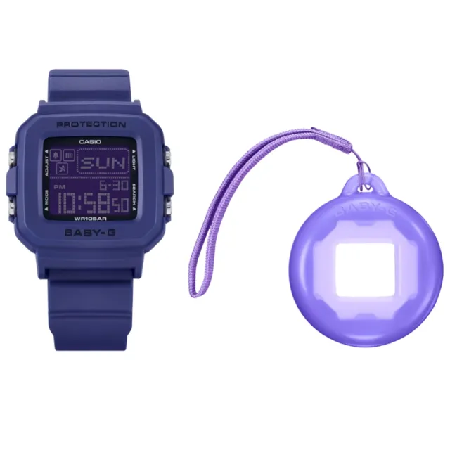 【CASIO 卡西歐】BABY-G + PLUS 30週年 手錶錶殼吊飾套組   BGD-10K-2_39mm