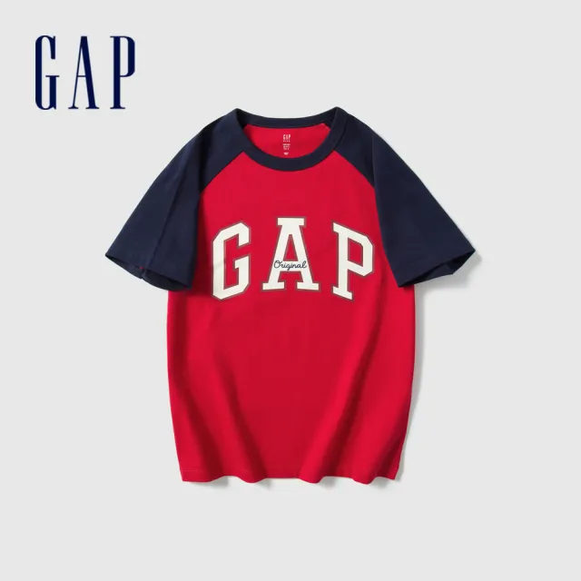【GAP】兒童裝 Logo純棉圓領短袖T恤-多色任選(545580)
