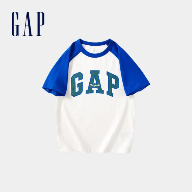 【GAP】兒童裝 Logo純棉圓領短袖T恤-多色任選(545580)