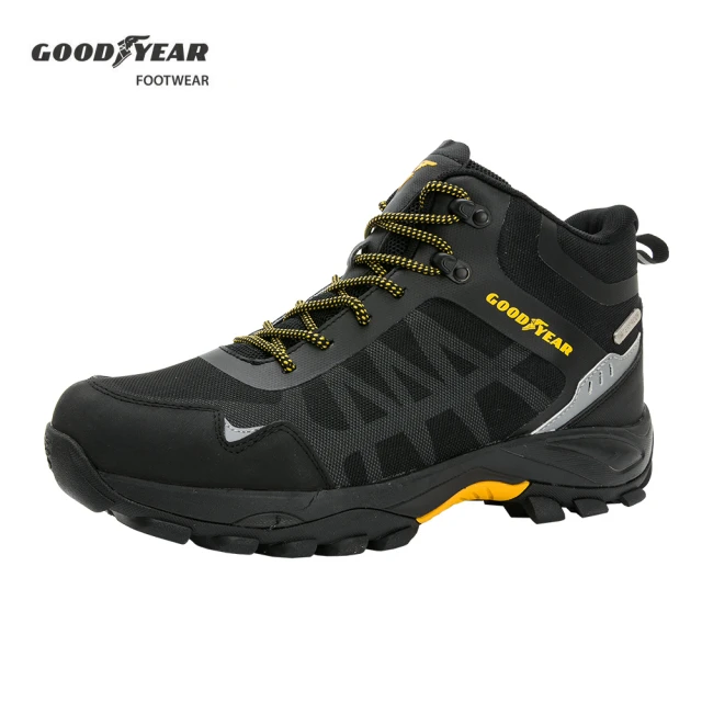 GOODYEAR 固特異 跨越山野-透濕防水戶外鞋/男鞋 防水內裏 透氣 黑色(GAMO43520)