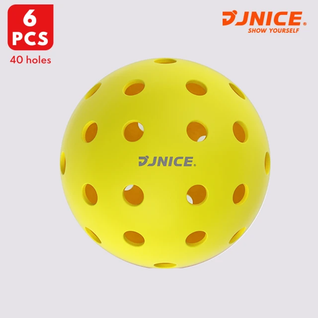 【JNICE 久奈司】匹克球 40孔 專業室外球 6入裝 PICKLEBALL(PKBB-OUTDOOR)