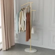【靚白家居】輕奢階梯衣帽架 金色款 170CM S227(轉角架 玄關架 衣帽架 掛衣架 收納架 鞋架 衣櫃)