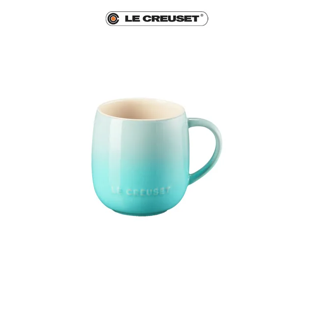 【Le Creuset】瓷器蛋蛋馬克杯380ml(卡布奇諾/含羞草黃/薄荷綠 3色選1)