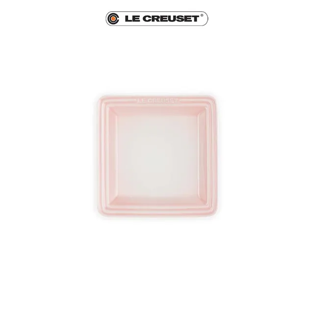 【Le Creuset】瓷器正方盤 16cm(淡粉紅/藍鈴紫/迷霧灰 3色選1)