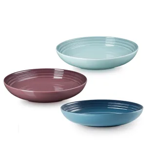 【Le Creuset】瓷器義麵盤 22cm(海洋之花/無花果/水手藍 3色選1)