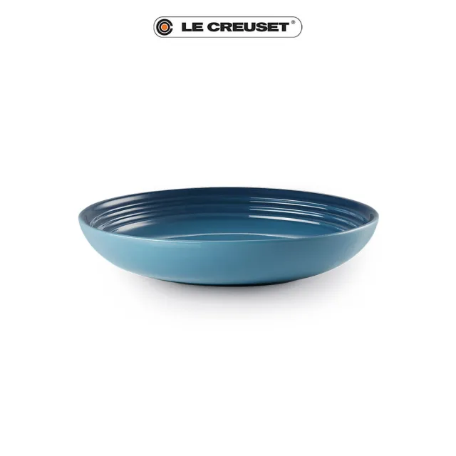 【Le Creuset】瓷器義麵盤 22cm(海洋之花/無花果/水手藍 3色選1)